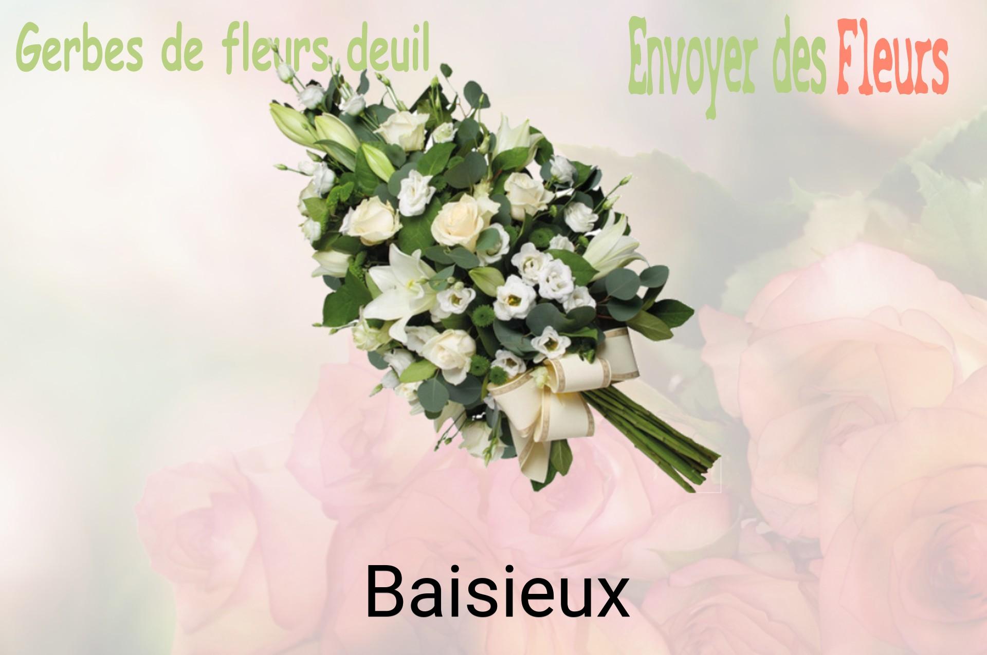 Gerbe de fleurs de deuil livrée à Baisieux
